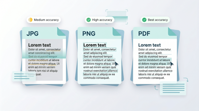 Best Image Format for OCR: JPG vs PNG vs PDF